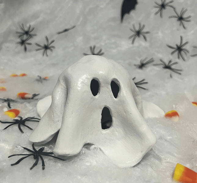 How to Make a Ghost Candle Holder from Air Dry Clay