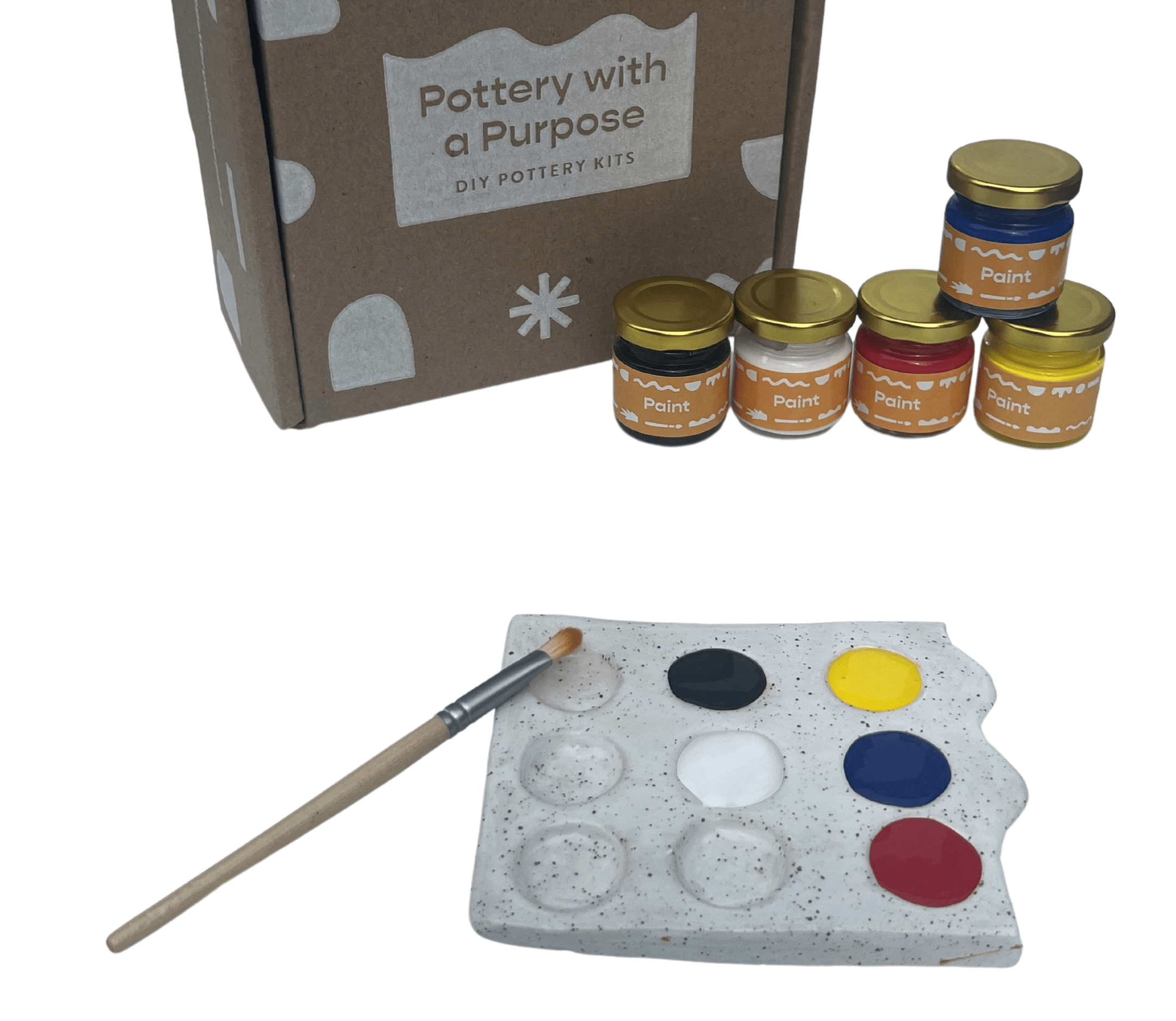 Mini Pottery Studio - 26 pcs DIY Pottery Kit, Mess Free Air Dry