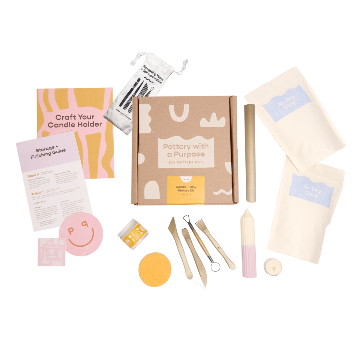 Taper Candle + Clay Kit – Air Dry