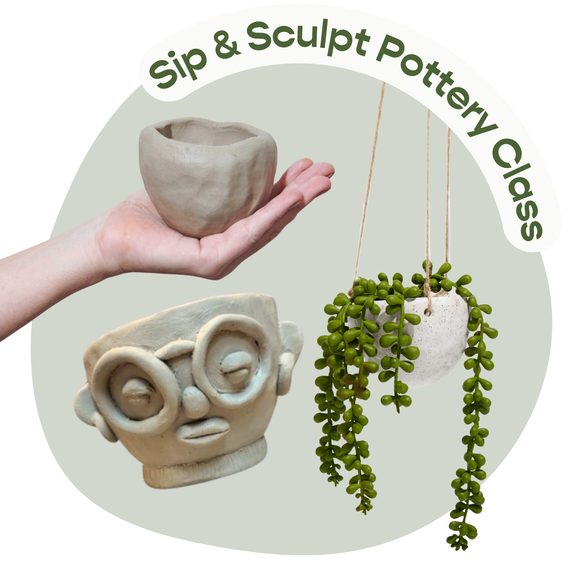 Sip &amp; Sculpt Pottery Class — 6/7 (Worcester MA)