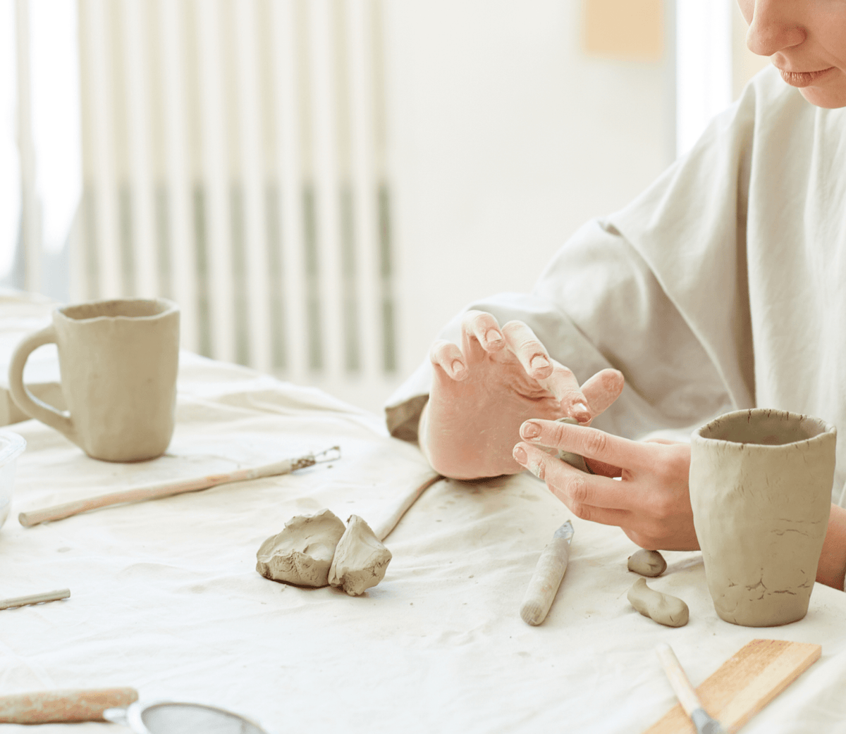 Mug Making Pottery Class  —  5/12 (Cambridge MA)