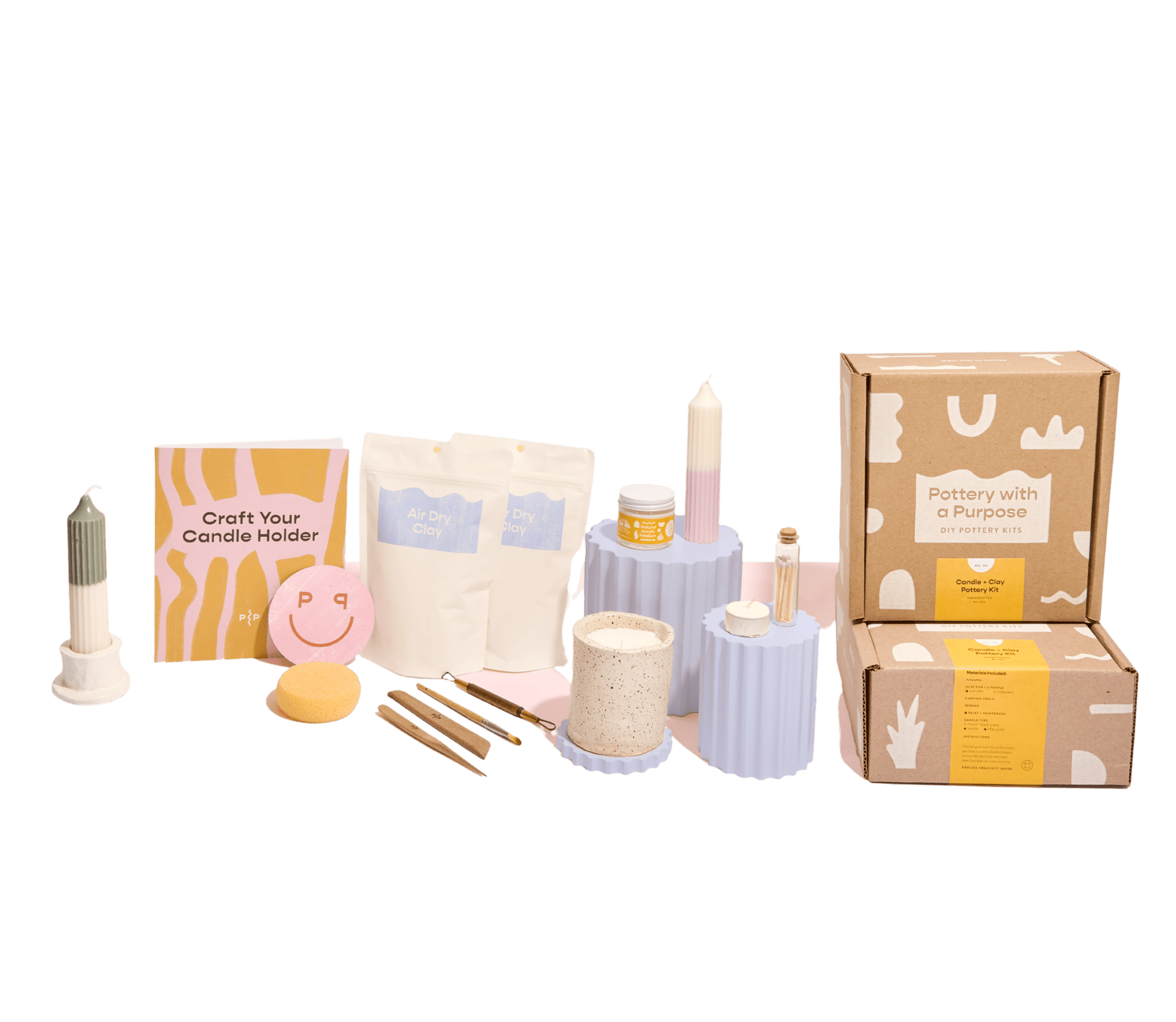 Home pottery kit: Air dry clay kit - Small kit